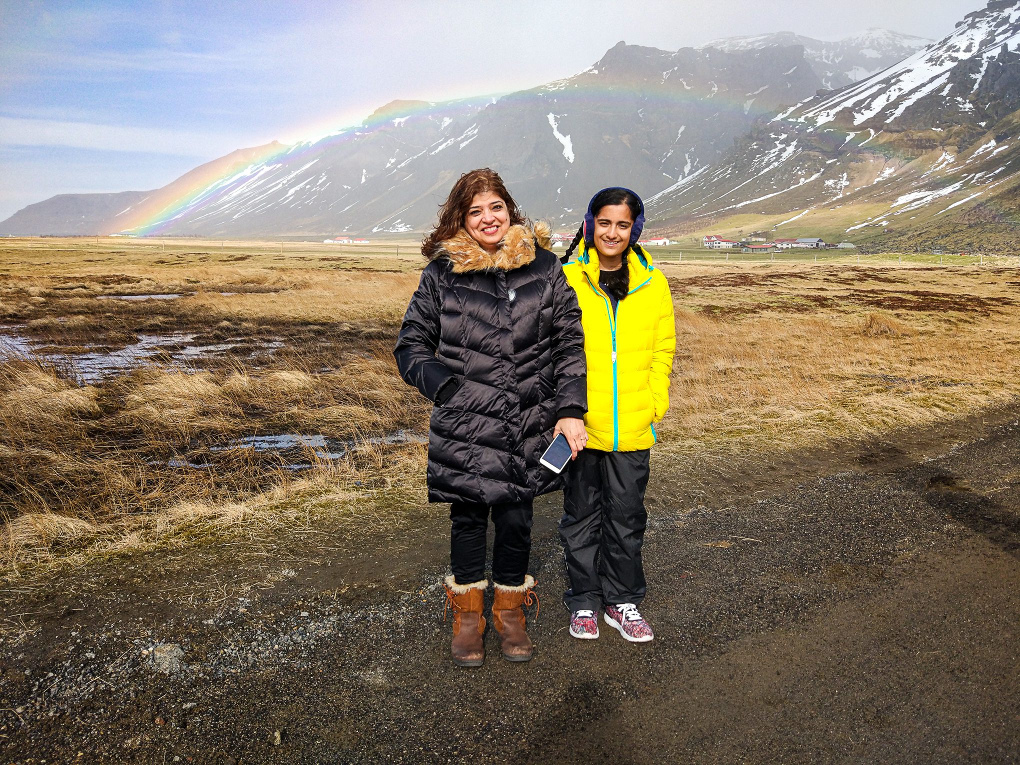 Rainbow over Mountain Iceland Rainbow over Mountain Iceland